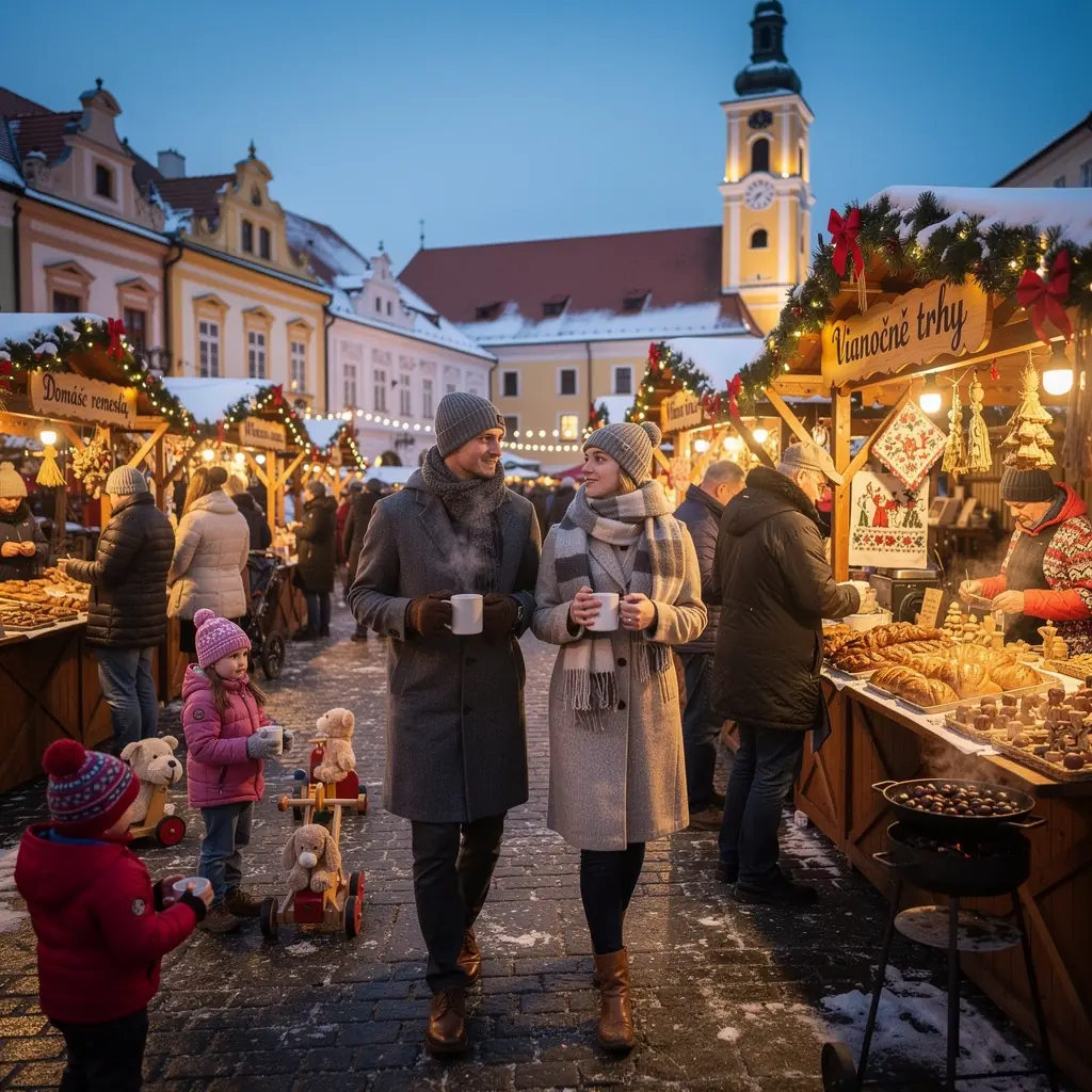 Majestic view of Bratislava Castle overlooking the Danube River.